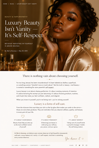 Luxury Beauty Isn’t Vanity — It’s Self-Respect