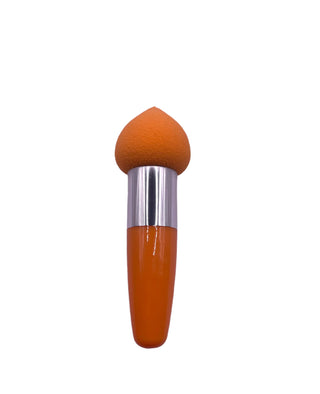 Premium Round Beauty Blender with Handle in Orange