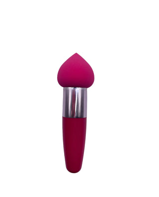 Premium Round Beauty Blender with Handle in Hot Pink