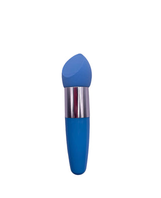 Premium Slanted Beauty Blender with Handle in Blue