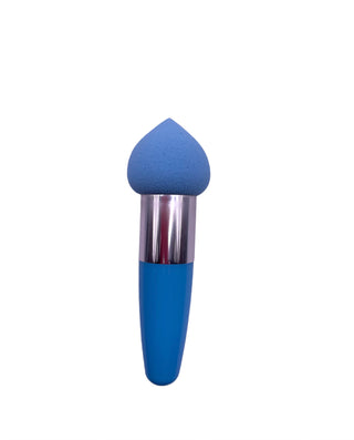 Premium Round Beauty Blender with Handle in Blue