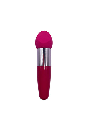 Premium Slanted Beauty Blender with Handle in Hot Pink